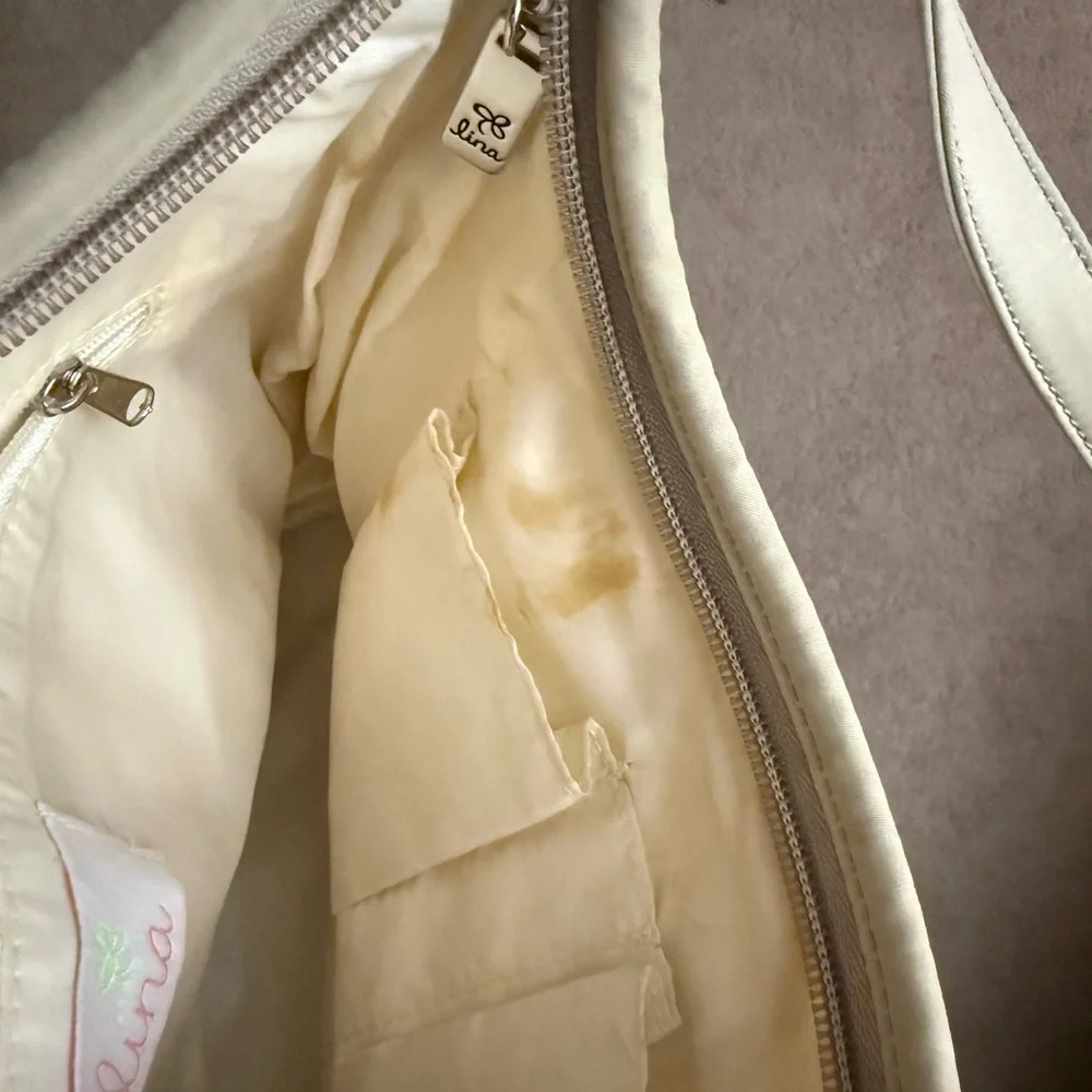 Y2K Cream Woven Hobo Bag Neutral Shoulder Purse